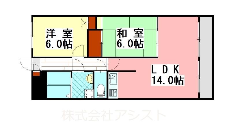 サンヒルズベン(2LDK/3階)の間取り写真