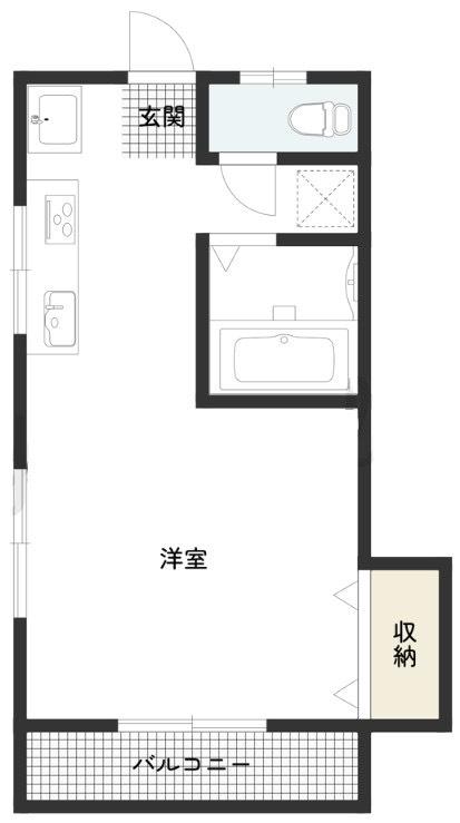 フェニックス島村(ワンルーム/2階)の間取り写真