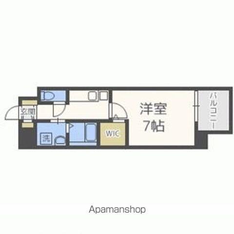 レブリアント清川II(1K/6階)の間取り写真