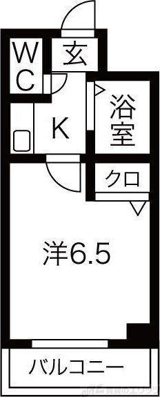 ベルエトワールK(1K/2階)の間取り写真