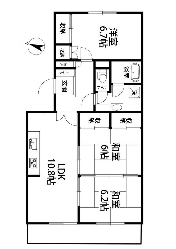 リリーディアたまプラーザ(3LDK/3階)の間取り写真