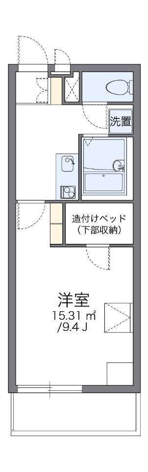 レオパレス橙(1K/1階)の間取り写真