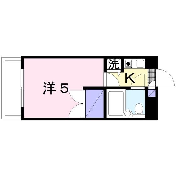 フレンディー桜ケ丘(1K/4階)の間取り写真