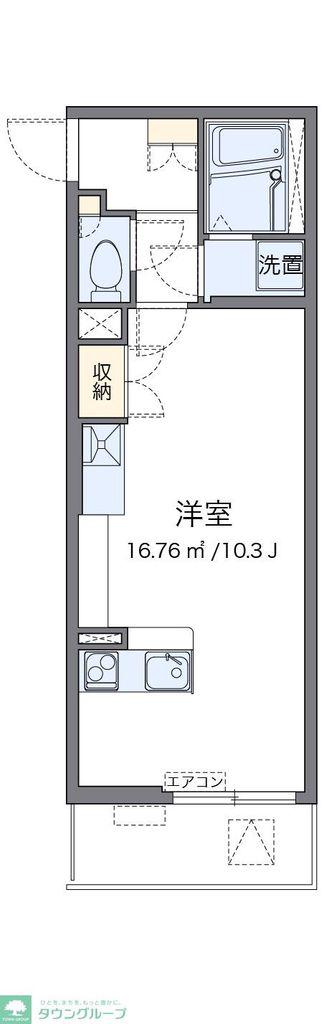 レオネクストVEGA(ワンルーム/1階)の間取り写真
