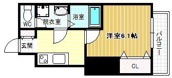 FSTYLE田井城2号館(1K/2階)の間取り写真