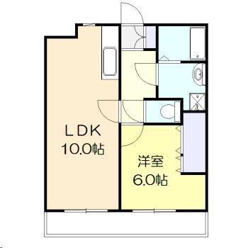エンジェリック木原(1LDK/2階)の間取り写真