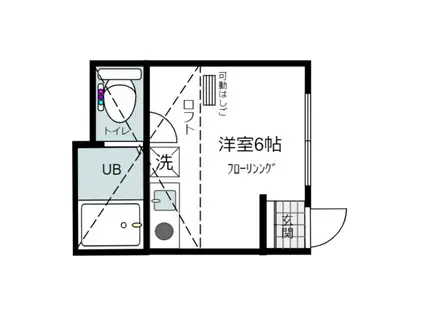 ラフィーネ新子安(ワンルーム/2階)の間取り写真