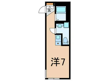 オークレジデンス川崎(ワンルーム/2階)の間取り写真