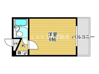 ルネッサンス新梅田ビル(1K/3階)の間取り写真
