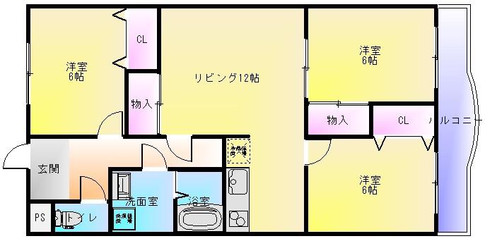パレーシャル21(3LDK/3階)の間取り写真