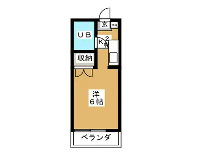 リバティ湘南(ワンルーム/2階)の間取り写真