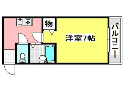 サンメゾン吹田I(1K/5階)の間取り写真