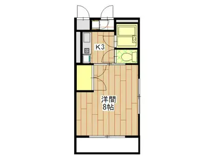 モンフォール矢野(1K/2階)の間取り写真