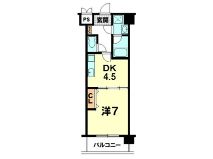 エンゼルプラザ彦根ベルロード(1DK/3階)の間取り写真