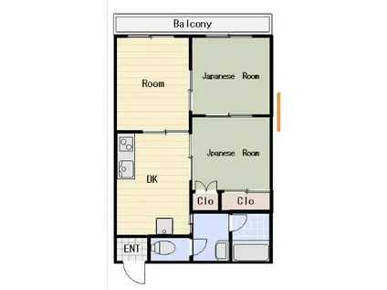 中島マンション(3DK/1階)の間取り写真