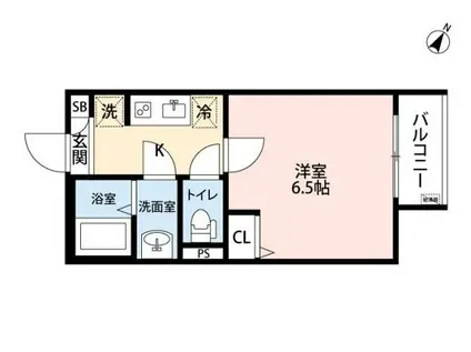入間セイワレジデンスII(1K/1階)の間取り写真