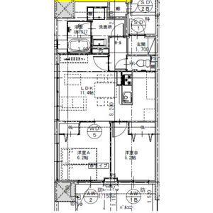 さくらHILLS ROKUBAN PLATINUM RESIDENCE(2LDK/7階)の間取り写真