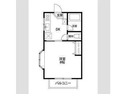タウニーホワイトベル(1K/1階)の間取り写真