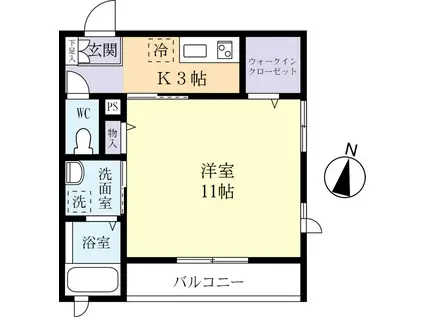 エミグランド大栄(1K/3階)の間取り写真