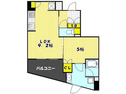 KDX川口幸町レジデンス(1LDK/10階)の間取り写真