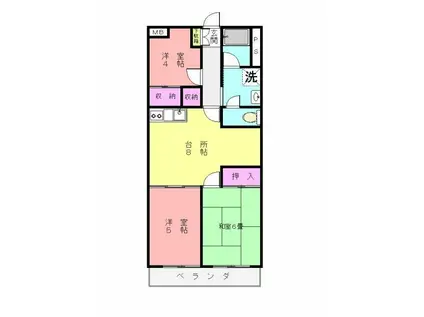 ヨビケンビル(3DK/2階)の間取り写真