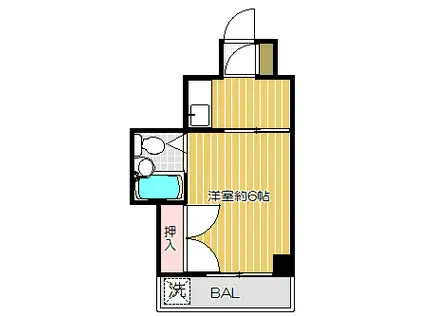 セピアコートN(1K/4階)の間取り写真