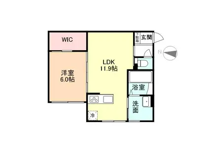 VISTA久方(1LDK/2階)の間取り写真