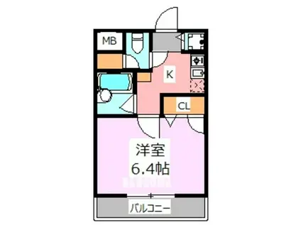 グレイスヨネザワ(1K/1階)の間取り写真