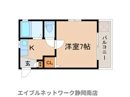 レチェンテ芝浦(1K/1階)の間取り写真