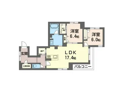 埼玉高速鉄道 浦和美園駅 徒歩17分 3階建 築3年(2LDK/1階)の間取り写真