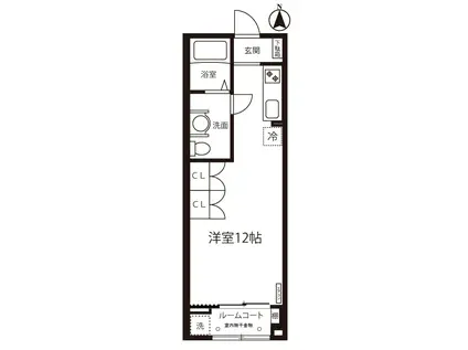 シティハイム大和(ワンルーム/1階)の間取り写真