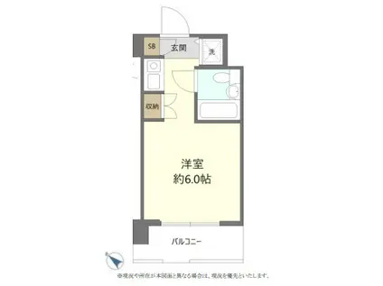 パーク・ノヴァ横浜阪東橋弐番館(ワンルーム/7階)の間取り写真