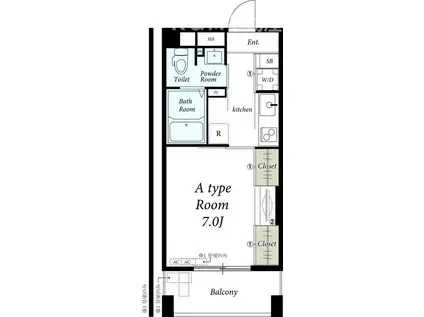 リブリ・柏中央(1K/3階)の間取り写真