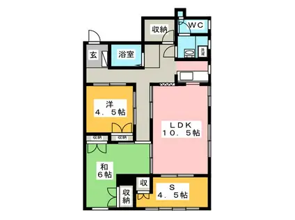 阿川ビル(2SLDK/2階)の間取り写真