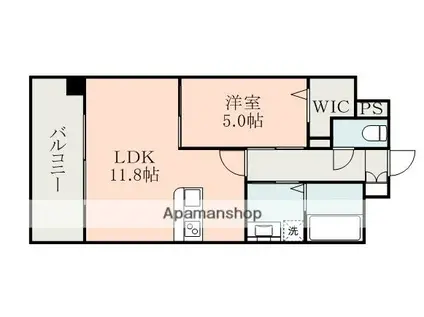 ロザリアン坪井(1LDK/2階)の間取り写真