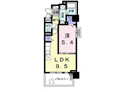 クラシェス深江(1LDK/4階)の間取り写真