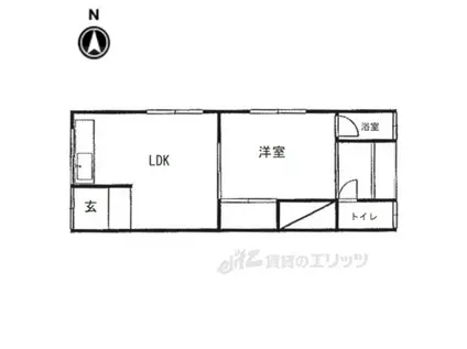 堀建第四アパート(1LDK/1階)の間取り写真
