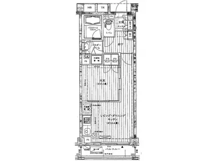 シティハウス目黒(1LDK/3階)の間取り写真