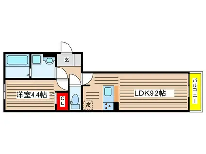 GRAND D-ROOM 豊田市平山町(1LDK/2階)の間取り写真