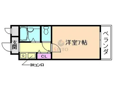 ラフレシア曽根(1K/3階)の間取り写真