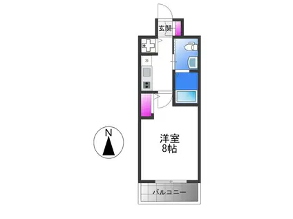 ディナスティ東大阪センターフィールド(1K/10階)の間取り写真