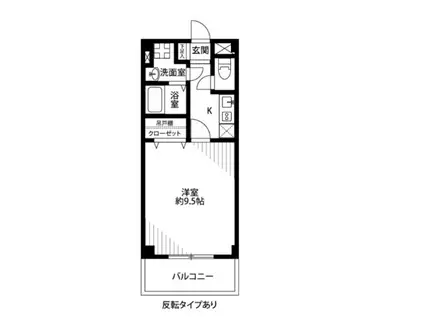 アンプルールフェールCOCO(1K/1階)の間取り写真