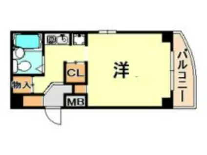 ラムール西舞子(ワンルーム/2階)の間取り写真
