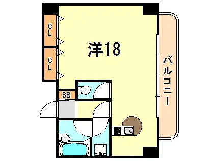 NEO壱番館(ワンルーム/3階)の間取り写真