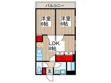 早川マンション(2LDK/3階)の間取り写真