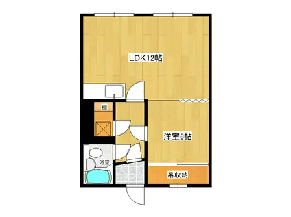 セブンコーポ(1LDK/4階)の間取り写真