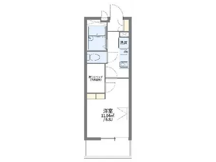 レオパレスメモラブルI(1K/3階)の間取り写真