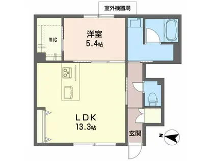 シャーメゾン・コンフォート(1LDK/1階)の間取り写真