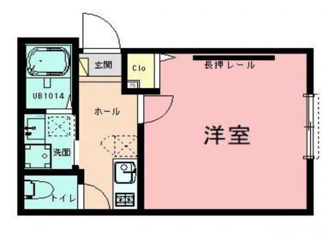 ハイズ湘南茅ケ崎(1K/2階)の間取り写真