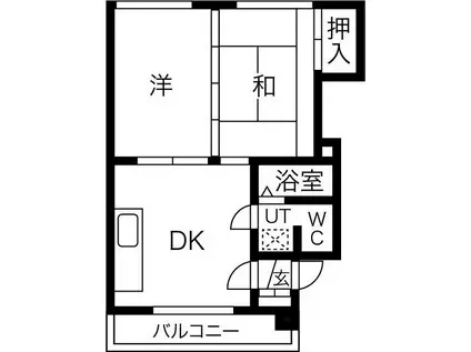 ニューコーポ元町(2DK/3階)の間取り写真